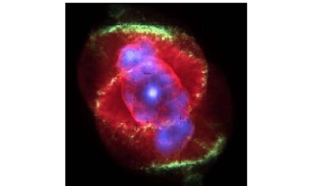Beispiel: PN NGC 6543, Katzenaugennebel Im Jahr 1786 von Wilhelm Herschel entdeckt, erster PN, dessen Spektrum