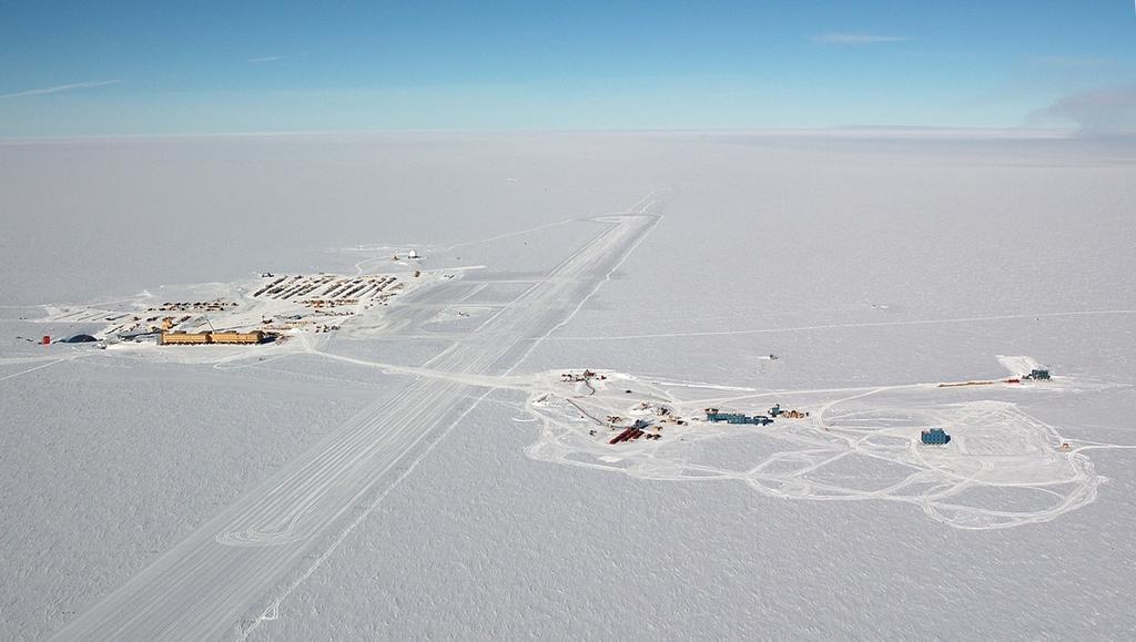 Der Südpol 2830 m ü.meer Jahresmitteltemperatur 1957-2006: -49.
