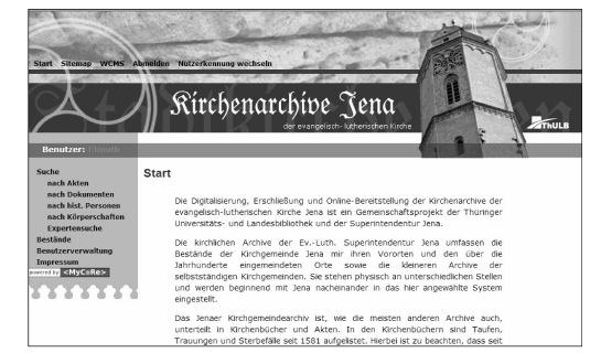 391 Startseite Kirchenarchive Jena In diesem Sinne stellt die Digitalisierung der Jenaer Kirchenbücher einen fast schon klassischen Fall von institutioneller Grenzüberschreitung dar.