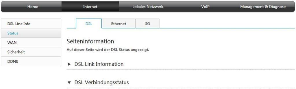 Installation Internet 8. Status 9.