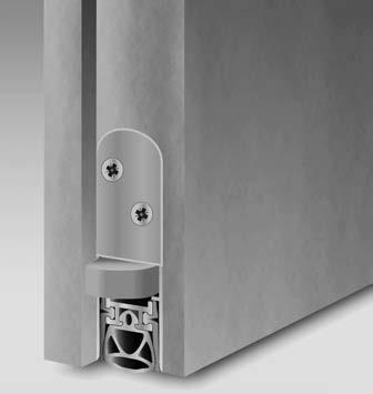 Schall-Ex ULTRA Schallhemmende automatische Türdichtung für Schallschutz- Rauchschutz- Feuerschutztüren Schallschutz Das neu entwickelte Mehrkammersystem der Schall-Ex ULTRA-Türabdichtung