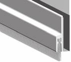 einseitige Auslösung Beschreibung/Ausschreibung Automatische Türdichtung für 8 mm Norm-Ganzglastüren. Montage auf der Öffnungsfläche der Tür. Aluminium Außengehäuse 15 x 45 mm.