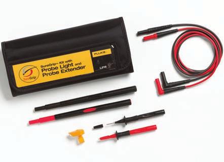 Betriebsdauer drei Batterien, Typ AAA, im SureGrip -Satz L215 mit Messspitzenleuchte und -verlängerungen