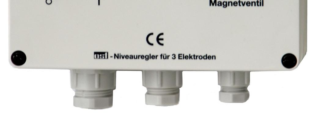 Wenn das Steuergerät als Wasserstandsregelung Verwendung findet, wird der Wasserstand zwischen den Elektroden MIN und MAX ausgeregelt.