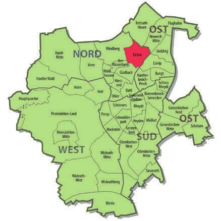 Mönchengladbach fungiert als Drehkreuz zwischen dem Rhein-Ruhr-Raum und der niederländischen Randstad (Rotterdam, Amsterdam, Utrecht u. a.).