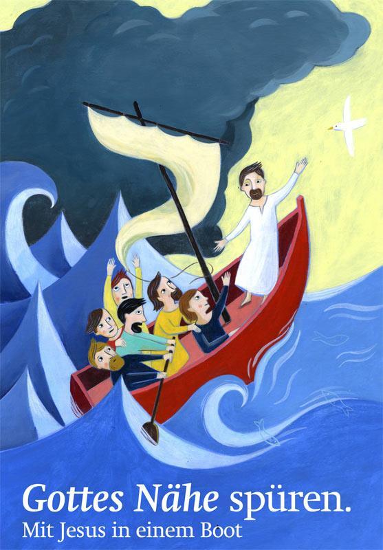 Das Motto Gottes Nähe spüren. Mit Jesus in einem Boot. das ist das Leitwort unserer Erstkommunion 2017.