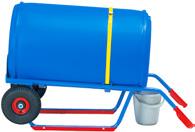 \ Materialkarren Materialkarre für Fässer mit Kunststoff-Gleitkufen, Tragfähigkeit 250 kg Stahlrohr geschweißt für Kunststoff-Fässer