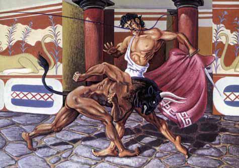 Ariadne, die erste Theseus ist wild entschlossen, Minotaurus in seinem Labyrinth umzubringen Ariadne hilft ihm