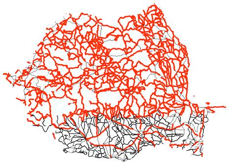 2 GEODATEN SAMMLUNG Abb. 8 Strassennetz im Diva-GIS Daten Abb. 9 Darstellung Strassennetz in Googlemap Zum Beispiel zeigt das Abb.