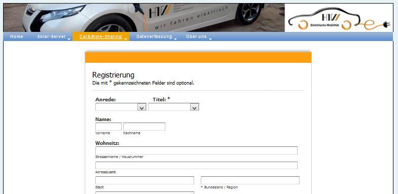 CaMS Bisheriger Stand Ablauf zum Ausleihen eines Fahrzeuges 1. Registrieren (Name, Wohnort, Matrikelnummer, ) 2.