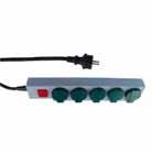illuminated control switch H07RN-F 3G1.5 mm² cable 00125053 1,5 m, grau-grün 1.