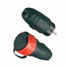 Wiederanschließbar 16 A, 230 V~ Plug with grounding contact + coupling set, rubber set: rubber