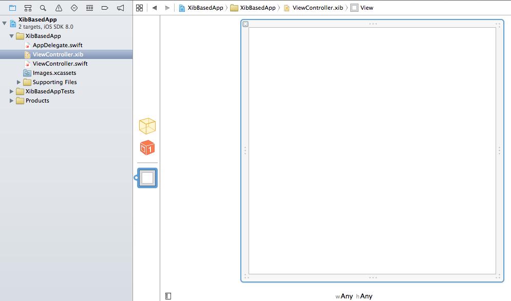 Erzeugen einer XIB-Datei File New File User Interface View Name "ViewController" Anwendung ohne