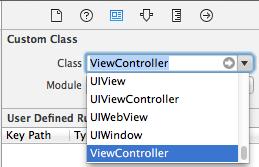 Anpassen der XIB-Datei Über das Setzen des "File's Owner" wird eine Verbindung zwischen der Impementierung (ViewController.swift) und der UI (ViewController.