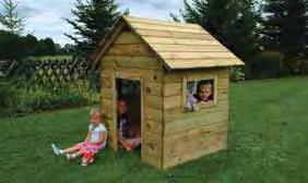 60 Kinderspielhaus Paul - Wand- und Dachelemente aus Nut- und Federbretter 10 mm - geeignet für den privat-häuslichen