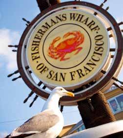 Unbedingt die leckeren Breakfast-Pizzas probieren! 11 UHR: Am Fisherman s Wharf mieten Sie die Räder für die Fahrradtour über die Golden Gate Bridge.