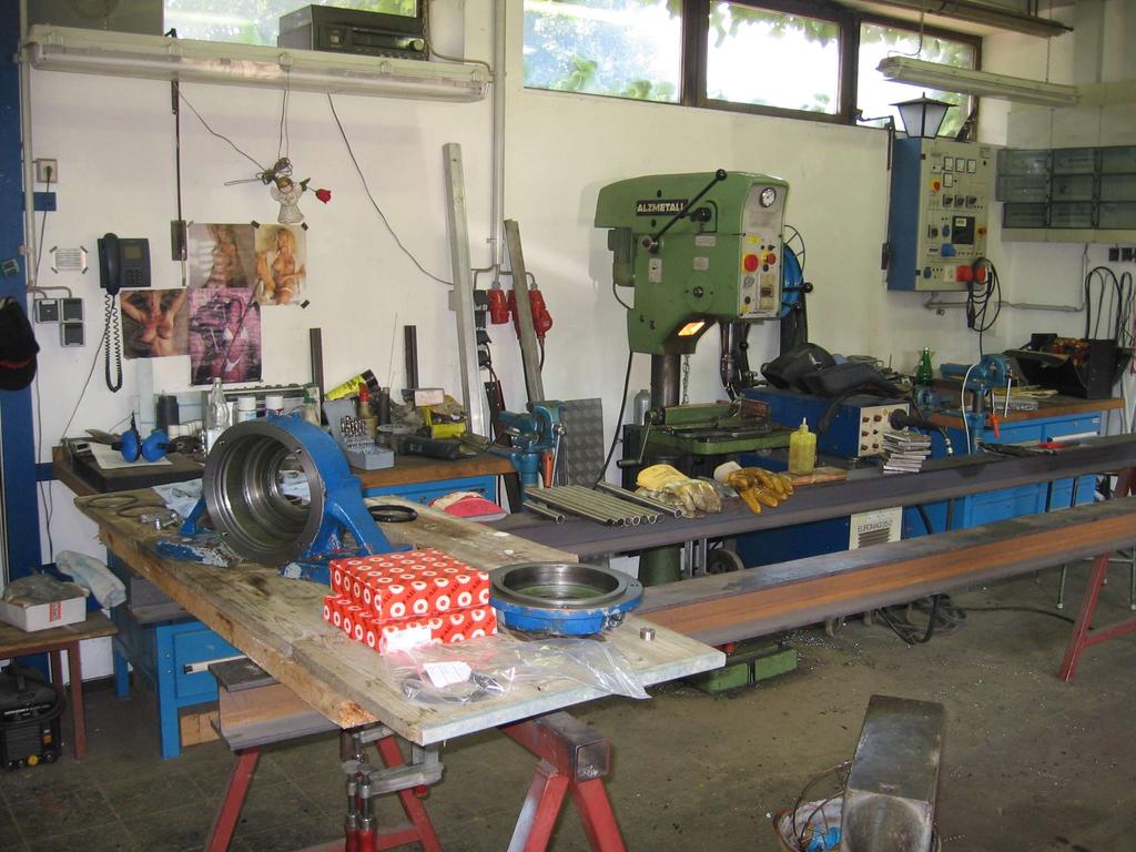 In der Werkstatt der Kläranlage werden die Reparaturen der Maschinen und Aggregate selber durchgeführt, um