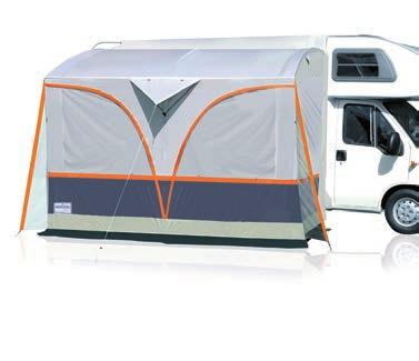 www.camping-ist-bunt.de Bus-/ Reisemobilvorzelte Zelte 47 Reisemobilzelt Pegasus Das Design schafft einen luftigen Innenraum bei kompakten Außenmaßen.