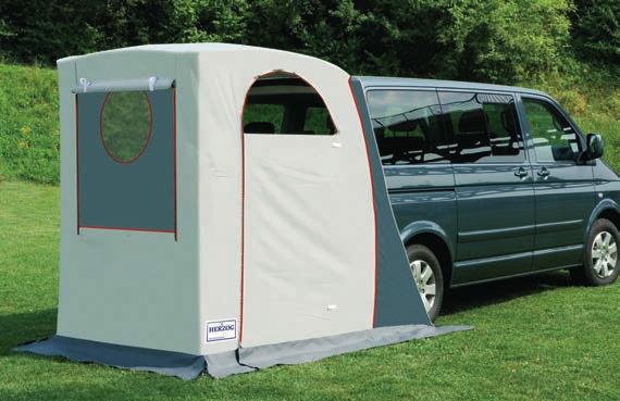48 Zelte Küchen- und Gerätezelte www.camping-ist-bunt.de 59, 95 ab 119, 95 Anwendungsbeispiel Lagerzelt für Wohnwagen-Heck Neue Lagerung für viele Campingsachen.