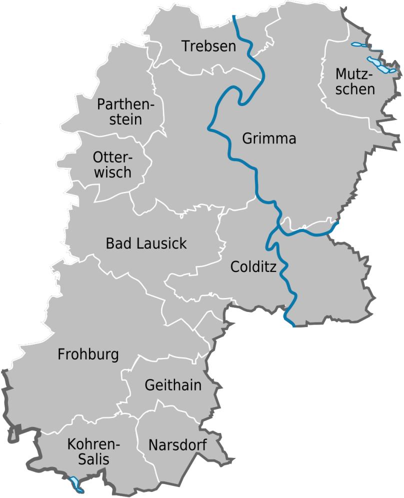 Versorgungsverband Grimma- Geithain Kennzahlen 10 Mitgliedsgemeinden 146 Ortschaften 71.500 Einw. (Wasserversorgung) bzw. 52.100 Einw. (Abwasserbeseitigung) 34 Kläranlagen (8 KA > 1.