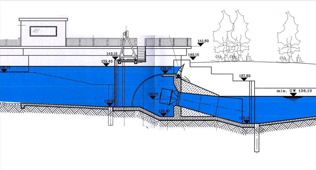 Machbarkeitsstudie mit VASOCOMPACT Turbinen Anwendungsbeispiel 3,18 m Fallhöhe