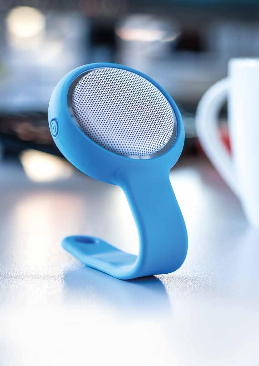 100 A100842 Mini Flexibel Lautsprecher John (Kunststoff / Silikon) Der Lautsprecher lässt sich dank seines flexiblen Standfußes fast überall platzieren Bluetooth v2.1 Akkulaufzeit ca.