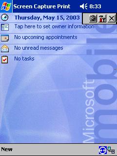 Bildschirm drucken Daten von einem Pocket PC drucken Sie können den momentanen Bildschirmausschnitt des Pocket PC ausdrucken. 1. Tippen Sie im Brother MPrint-Fenster auf.