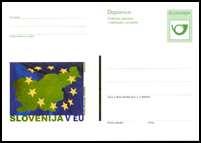 4 2004 - Postkarte "Beitritt s zur EU" - P 33 Postkarte "Beitritt s zur EU" SLO-GS P 33-100 2,60 ESSt 01.05.04 SLO-GS P 33-150 2,60 2004 - Postkarte "4. Intern.