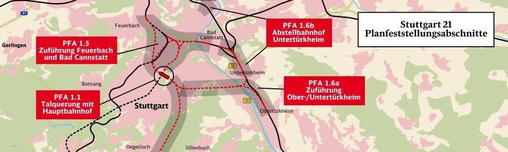 2. Planfeststellungsabschnitt (PFA) 1.6b Abstellbahnhof Übersicht Planfeststellungsabschnitt 1.6b Die DB Projekt Stuttgart-Ulm GmbH plant im Planfeststellungsabschnitt 1.