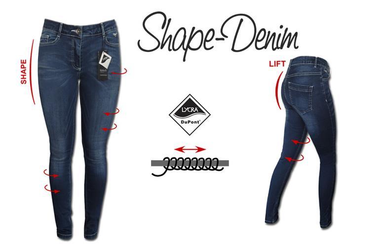 Shape-Denim next Generation - durch Lycra Lasting Fit Technologie Besonderheit - perfekter Sitz, figurformend und schmeichelnd - neue Dimension in Bequemlichkeit - authentischer Denimlook - soft,