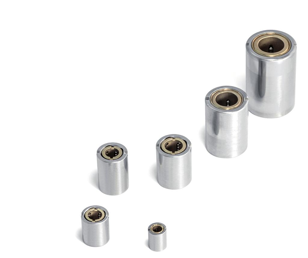 Serie L - Linearkugellager Standard-Produktlinie microlinea Hochpräzise Miniaturlinearlager Serie L mit Aussenhülse aus rostbeständigem Stahl und Messingkäfig.