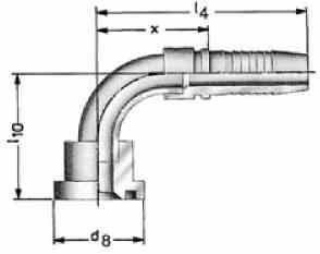 Multispiral-Pressnippel Multispiral fittings 4SP, 4SP-Greenline N5 SFS Flanschbund 6000 PSI ISO 62 Anschluss entsprechend SAE-Bundnippel, passend für SAE-Halbflansch Flange 6000 psi ISO 62 Fitting