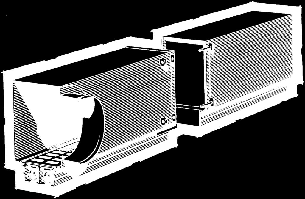 Zusammenbau, Einbau Schlitzdurchlass-Bänder L > 2000 [mm] können aus Einzellängen mit Verbindungslaschen an den Rahmenstößen zusammengesetzt werden.