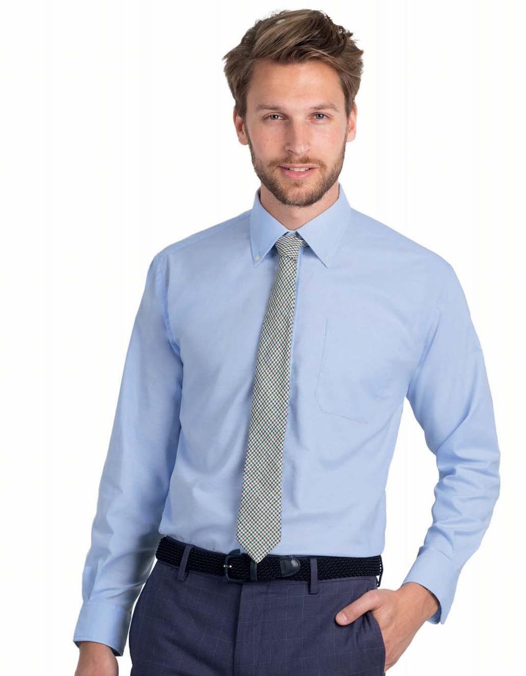BUSINESS (HEMDEN & BLUSEN /OXFORD) BCSMO01 SMO01 Shirt Oxford Long Sleeve /Men 70% Baumwolle / 30% Polyester S, M, L, XL, XXL, 3XL, 4XL, 5XL, 6XL 135 g/m² BLUE CHIP OXFORD BLUE SILVER MOON (HEATHER)