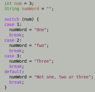 Auswahlanweisung switch-case statement Beispiel: expression equals value1?