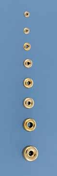 Ref. 406 Rondellen hohl glatt, schwer, per Stück Rondelles creuses lisses, lourdes, par pièce 2,5 mm 3 mm 3,5 mm 4 mm 4,5 mm 5 mm 7 mm 3 mm 3,5
