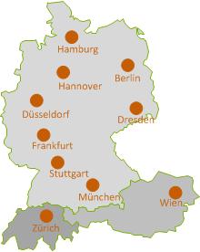 3 a. Standorte Unsere Seminare finden an verschiedenen Standorten in der DACH- Region statt.