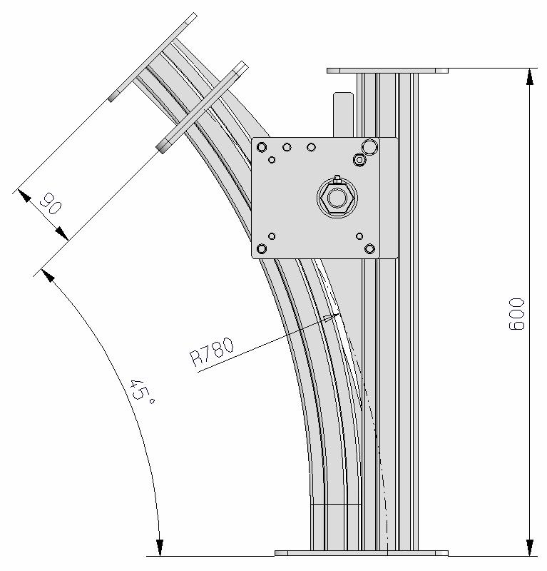 der Geraden chain in curve track, insertion in straight track ( KIB - EIG )