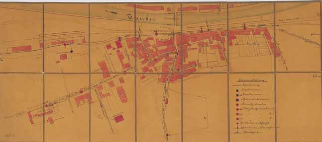 125 Historischer Plan von XXX Historische Pläne aus dem Archiv der Stadtwerke Wertheim zeigen schon früh die umfangreichen und