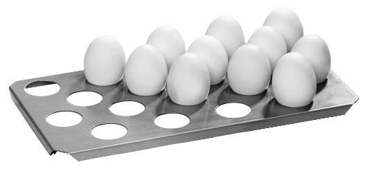 Zusätzliches Zubehör (nicht im Lieferumfang enthalten) Eiereinsatz GN 1/3 zum Warmhalten von Eiern in Kombination mit einem Warmhaltegerät.