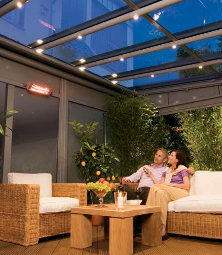 Zubehör weinor Terrassendach Terrazza Mit Licht und Wärme länger draußen sein Licht schafft Ambiente Verlängern Sie Ihren Aufenthalt auf der Terrasse bis in die späten Abendstunden.