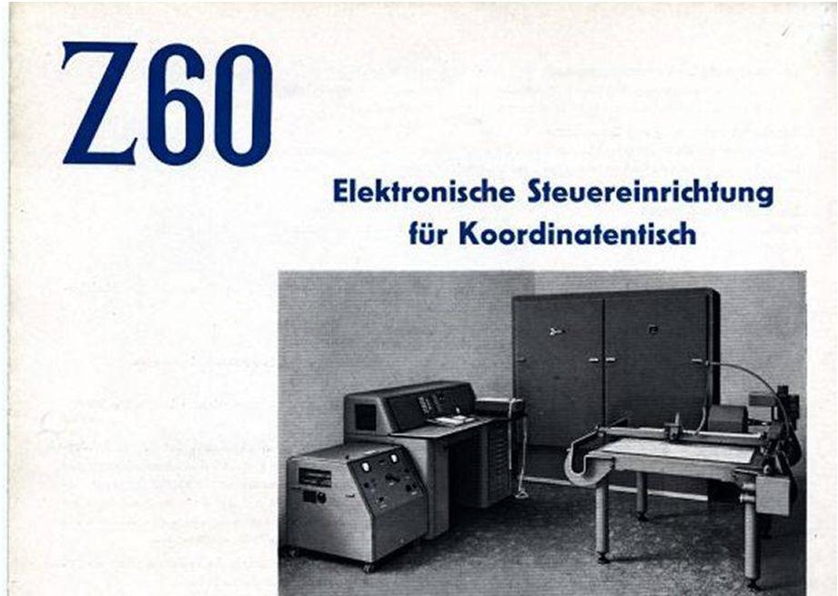 CAD-Geschichte 1957: Zuse Koordinatentisch Z60 Stach Koordinatenpunkte