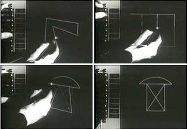 CAD-Geschichte 1963: Sketchpad Als Teil der Doktorarbeit von Ivan Sutherland 1963 am MIT in Boston entstanden.
