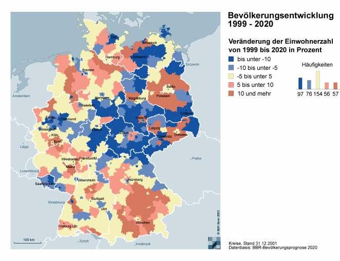 Bund-Länder-Programm Stadtumbau Ost Demographischer Wandel Der nach der Wende eingetretene sowie der prognostizierte Bevölkerungsrückgang in