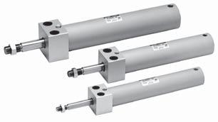 Serie KR Der Zylinder für der Serie KR kann direkt installiert werden, da er über einen rechteckigen Zylinderkopf verfügt.