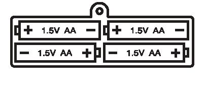 3.1.2 Einsetzen der Batterien Die Musikmatte benötigt 4 Batterien LR6 (AA).