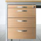 02 Storage space is effectively used because of pen tray, orga-drawer and filing drawer.