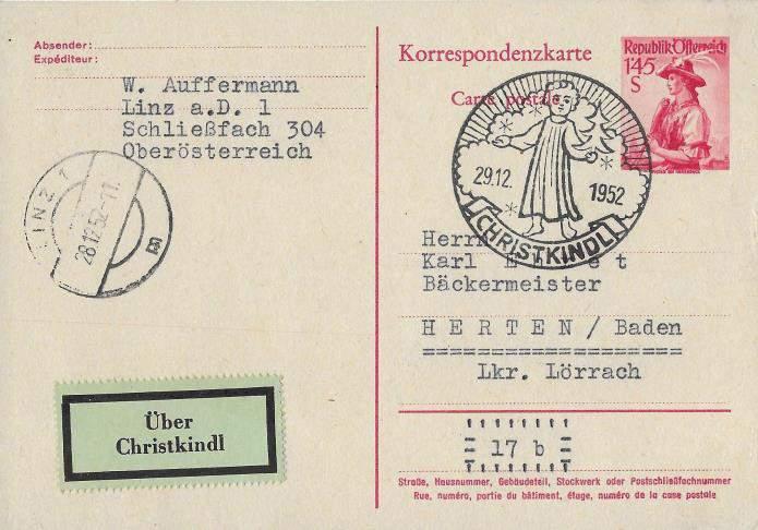 Postamt Christkindl Robert Aichner Die Idee, im idyllischen Ort mit dem besonderen Namen ein eigenes Postamt einzurichten, stammt ursprünglich aus dem Jahr 1946 von einem Angehörigen der US-Besatzung.