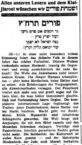 Jüdische Presse Nr. 10, 1938, S.