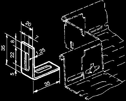 Befestigungswinkel BFW 35 Fastening angle SWF 60